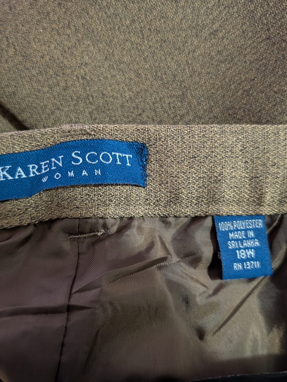 Karen Scott Two-Piece Brown Pantsuit - Picture 2 of 2